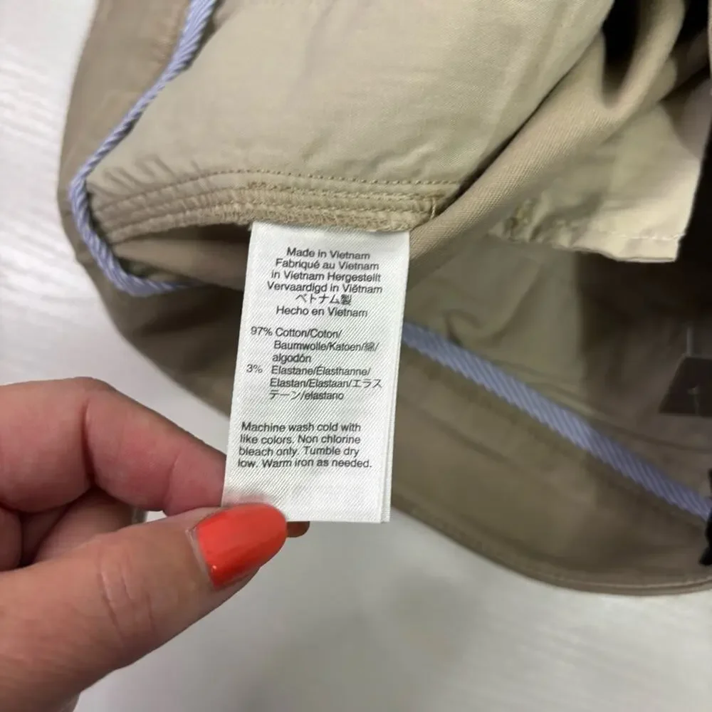 NWT J. Crew Women's Tan Bermuda Shorts Size 14 UU0907